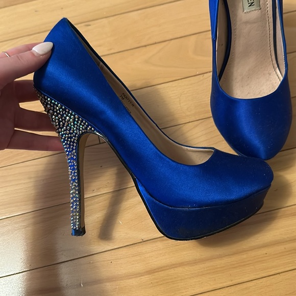 prom shoes steve madden blue crystals - Picture 3 of 5